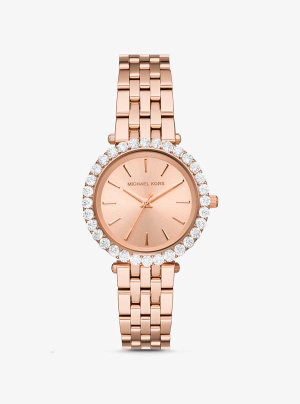 Damske Rose Gold-tone Hodinky Michael Kors Darci Pavé Ruzove Zlate - Hodinky Michael Kors Levně | WMFPK-2470